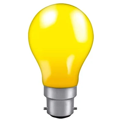 Image of Crompton Colourglazed GLS 25W Yellow BC B22d