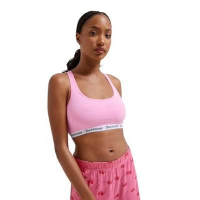 Image of Juicy Couture Women&#039;s Verity Cotton Bralette Bra, Begonia Pink, S (Pack of 41)