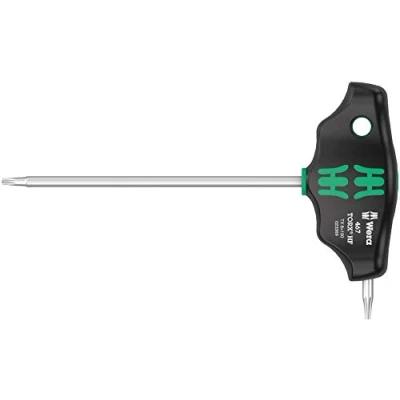 Image of Wera 05023369001 467 TORX HF T Handle Screwdriver with Holding Function 8 x 100 mm
