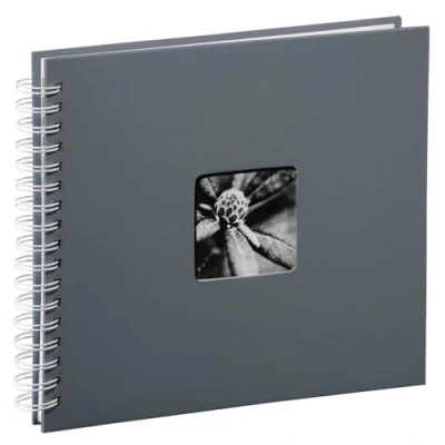Image of Hama &quot;Fine Art&quot; Spiral Bound Album, 28 x 24 cm, 50 white pages Grey 00002112