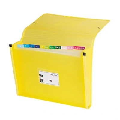 Image of grafoplás 02963060 Folder Spacer with fuelle. Foolscap Yellow