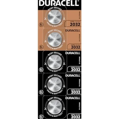 Image of 10 x Duracell CR 2032 Lithium (2 Blister Packs of 5 Batteries) Batteries