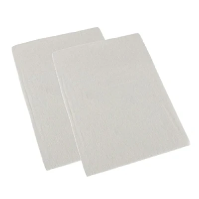 Image of HOMESCAPES Cream Brushed Cotton Cot Flat Sheet Pair Plain Set of Two 100% Cotton, 100 x 150 cm