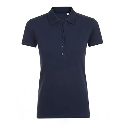 Image of SOLS Womens/Ladies Phoenix Short Sleeve Pique Polo Shirt (French Navy) Navy/Blue Size Large