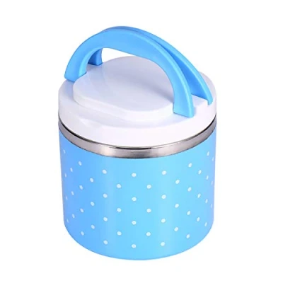 Image of yuyte Insulated 1 layer Lunch Box, Incubator with 600 ml Insulation, Stainless Steel Storage Box (blue)