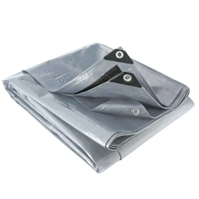 Image of WERKA PRO Bâche multifonctions Grise et Noire 6 x m WerkaPro 10740 Waterproof Outdoor Tarpaulin 200 g/m2 Reversible Grey and Black