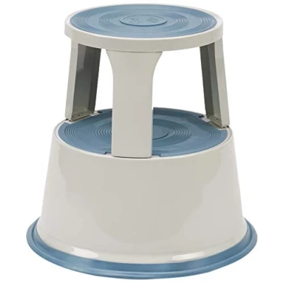 Image of Q Connect Metal Step Stool Light Grey, 44 x 29.5 43.5