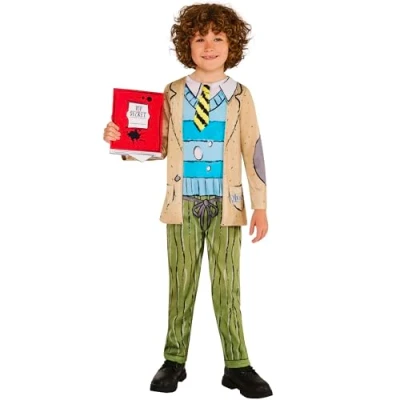 Image of Rubies Official David Walliams Bertie Blunder Costume, Kids Fancy Dress, Size 11 13 Years