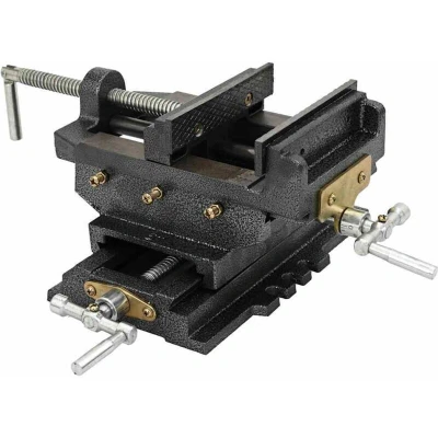 Image of vidaXL Manually Operated Cross Slide Drill Press Vice 150 mm