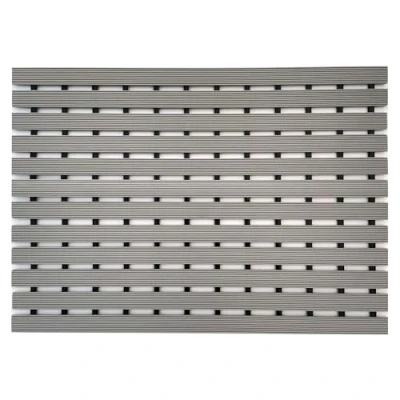 Image of Nicoman Outdoor Slatted Mat Drainage Matt Duckboard Door Garden Entrance Shed Garage Pool Non Slip Dirt Scraping Easy Clean (Grey, 61 x 43 cm)