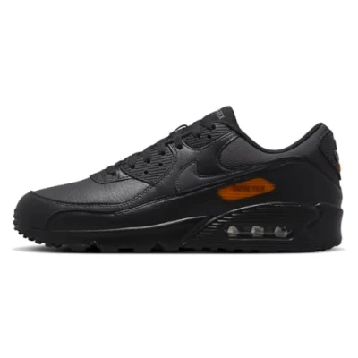 Image of NIKE AIR MAX 90 GTX Gore Tex Men&#039;s Trainers Sneakers Leather Shoes DJ9779 (Black/Anthracite/Safety Orange 002) UK6 (EU40)