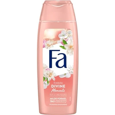 Image of FA Divine Moments Shower Gel (1 x 250 ml) 95% Ingredients of Natural Origin, Send Your Senses on a Wonderful Journey and Enjoy the Velvety Fragrance Wild Camellias