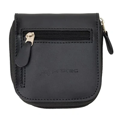 Image of Protec Leather Mouthpiece Pouch for Small Brass Black (2 Piece)