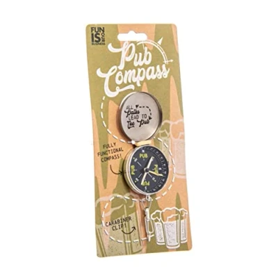 Image of Boxer Gifts &#039;All Paths&#039; Pub Compass Funny Functional Outdoor Tool Fun Camping Gift