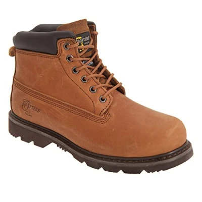 Image of Woodland Bergen Utility Work Boot Mens Brown Leather Size UK 11