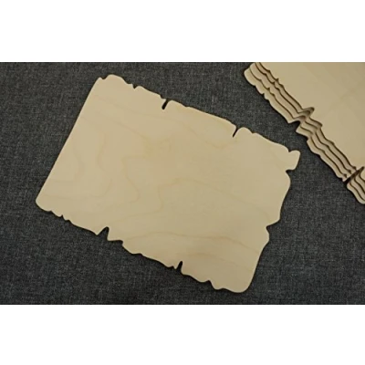 Image of DECOCRAFT 5x Wooden Papyrus Plaque Blank Tag Sign Craft DIY Hanging Shape Decoration (W75)