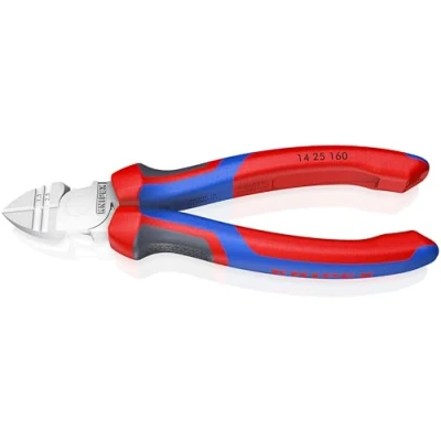 Image of Knipex Diagonal Insulation Stripper chrome plated, with multi component grips 160 mm 14 25