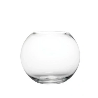 Image of Floralcraft® 20cm Clear Glass Fish Bowl Round Centerpiece Display Vase Terrarium, Sphere Bubble Ball Flower for Home Office Hotel Wedding Decoration, (Set of 3)