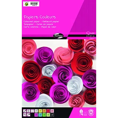 Image of Clairefontaine Ref 26504C Maildor Coloured Paper (Pack of 30 Sheets ) A4 (210 x 297mm) in Size, 120gsm Paper, Deep Dyed Colours Assorted