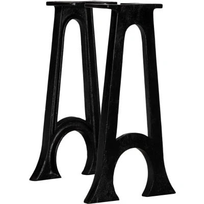 Image of vidaXL Bench Legs 2 pcs with Arched Base A Frame Cast Iron