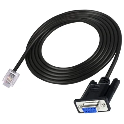 Image of HTGuoji DB9 to RJ11 RJ12 6P4C LAN Network Serial Control Cable for Leadshine Stepper Drive Servo Motor DM432C DM442 DM556 DM856 3DM683 AM882 DM1182 2meter/6FT (6P4C)