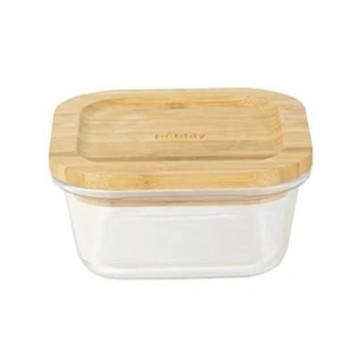 Image of Pebbly PKV, Bamboo Silicone, Transparent/, Boîte carrée 520ml