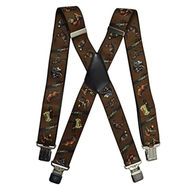 Image of Olata Men&#039;s Adjustable Heavy Duty X Shape Hunting Braces/Suspenders with Embossed Clips 4cm. Season