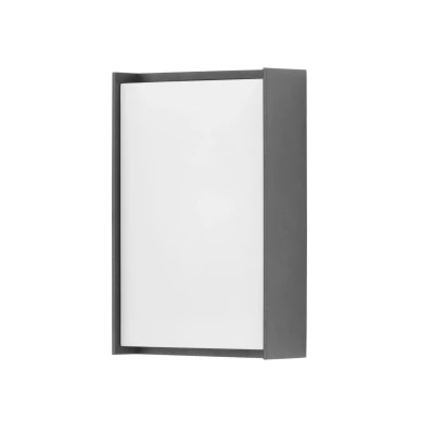 Image of Block LED Outdoor Flush Wall Lamp Antracita, Opal, Neutral White 4000K, IP65