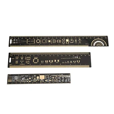 Image of 3PCS Electronic Circuit Board Gauge, Multifunctional PCB Ruler, for Enthusiasts Printed Accessory Engineers Measuring Tool