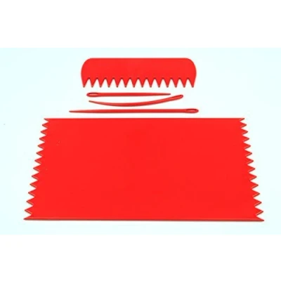 Image of RED Weaving Loom Board Frame 95 x 160mm with Comb &amp; Needles. Ideal for Making Phone Socks etc. Instructions Included (S7381) Free UK Postage