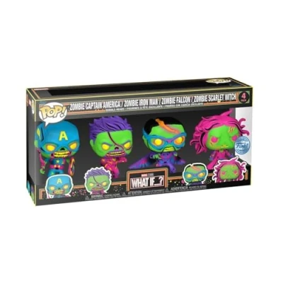 Image of Funko What if...? Blacklight US Exclusive Pop! 4 Vinyl Pack, (FUN69116)