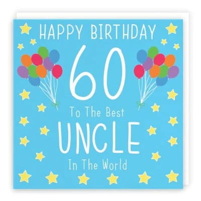 Image of Hunts England Uncle 60th Birthday Card Happy 60 To The Best In World Iconic Collection