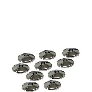 Image of E2trade Chrome 15mm Radiator Pipe Hole Collars Cover Radsnaps (Pack of 10 Collar)