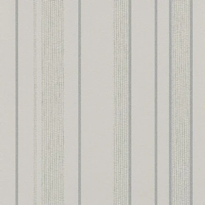 Image of Stripe Wallpaper Plain Heavyweight Designer for Living Room Bedroom Kitchen Office Space 343354 (Full Roll, Grey, Silver)