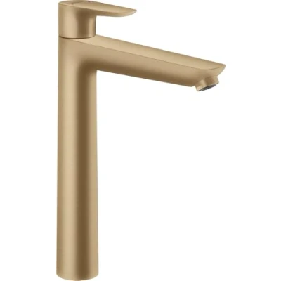 Image of Hansgrohe Talis E Single Lever Basin Mixer 240 With Pop Up Waste, Brushed Bronze, 71716140