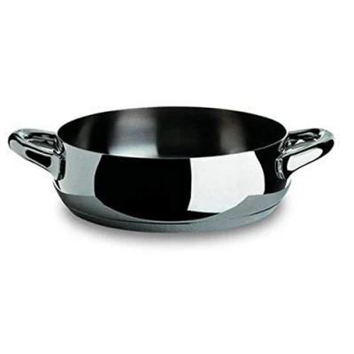 Image of Alessi Mami Low Casserole, Stainless Steel, 24 cm (SG102/24)