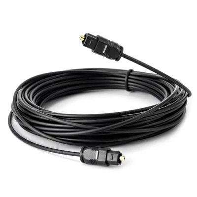 Image of Pxyelec 10 M Black Digital Fiber Optical Audio SPDIF TosLink Cable