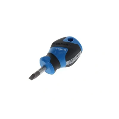 Image of GEDORE screwdriver slotted small, Mini short, 3 component handle, length 81 mm, Tool, 2153 6.5