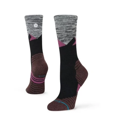 Image of Stance Crew Socks Merino Wool Mid Wool, Berry,Medium