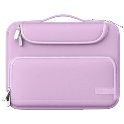 Image of MoKo 9 11 Inch Tablet Sleeve Bag, Fits iPad Air 5/4th 10.9, Pro Inch, 9/8th 10.2, 10th Tab S8/S9 11&quot;,Waterproof Polyester Bag with Double Pockets,Retractable Handle, Purple