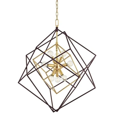 Image of Roundout 9 Light Pendant Brass