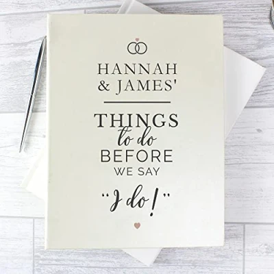Image of Custom Personalised &#039;I do&#039; A5 Wedding Planner. Hardback binder style. Engagement, Married, Couples, Wedding, Stationery