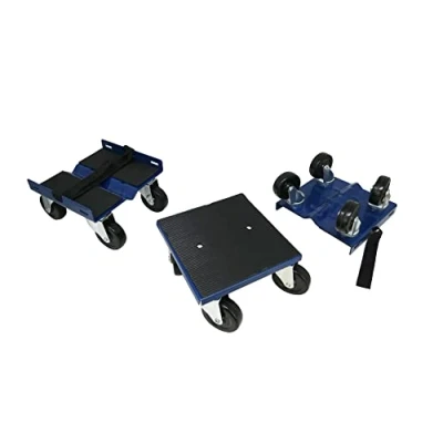 Image of Shepherd 9298 9298E Snow Mobile Dolly, Blue, 7 1/8 Inch x 3/4 Inch, Set of 3 Pieces