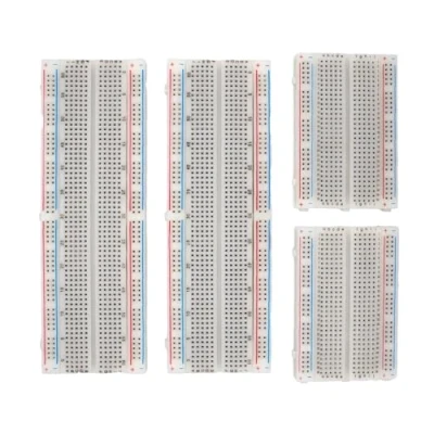 Image of MMOBIEL 4pcs Solderless PCB Breadboards Prototype Circuit Kit 2x830 Point &amp; 2x400 Compatible with DIY Arduino, Raspberry Pi 2/3 / 4/5 Projects Proto Shield Distribution Connecting Blocks