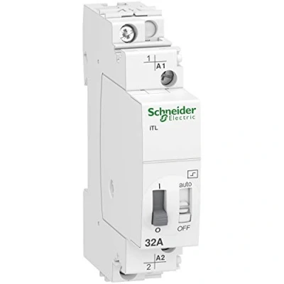 Image of Schneider A9C30831 Impulse Relay Itl 32A 1P 230Vac/110Vdc, White, Set Of 12 Piece