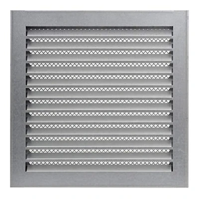 Image of 300x300mm / 12x12 inch Galvanised Steel Industrial Ventilation Grille Duct Cover with Insect Mesh Metal Air Vent HVAC Grilles