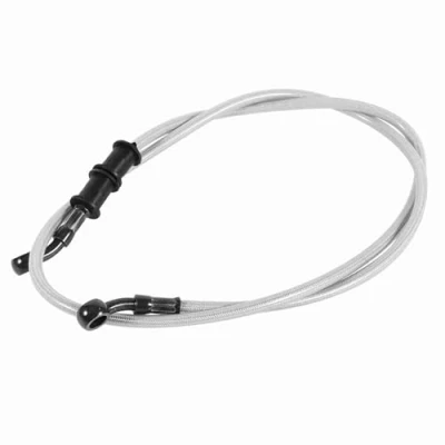 Image of Motorcycle Oil Hose, 50cm 120cm Braided Steel Brake Clutch Hose Line Pipe 4 Colors(900mm Silver)