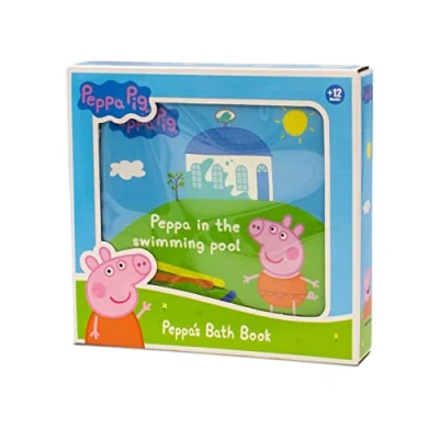 Image of Peppa Pig Bath Book with 10 Different Illustrations and Pool Toys From 12 Months (DeQube 919D00050)