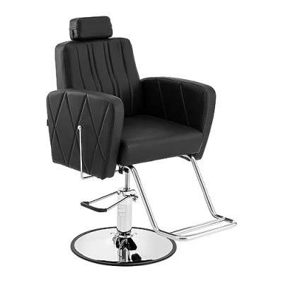 Image of Physa Dudley Black Hairdressing Chair with Footrest Barber Headrest Backwash Hairdresser