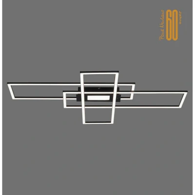 Image of JUST LIGHT. LED ceiling light Asmin, CCT, black, 98.9x69.4cm